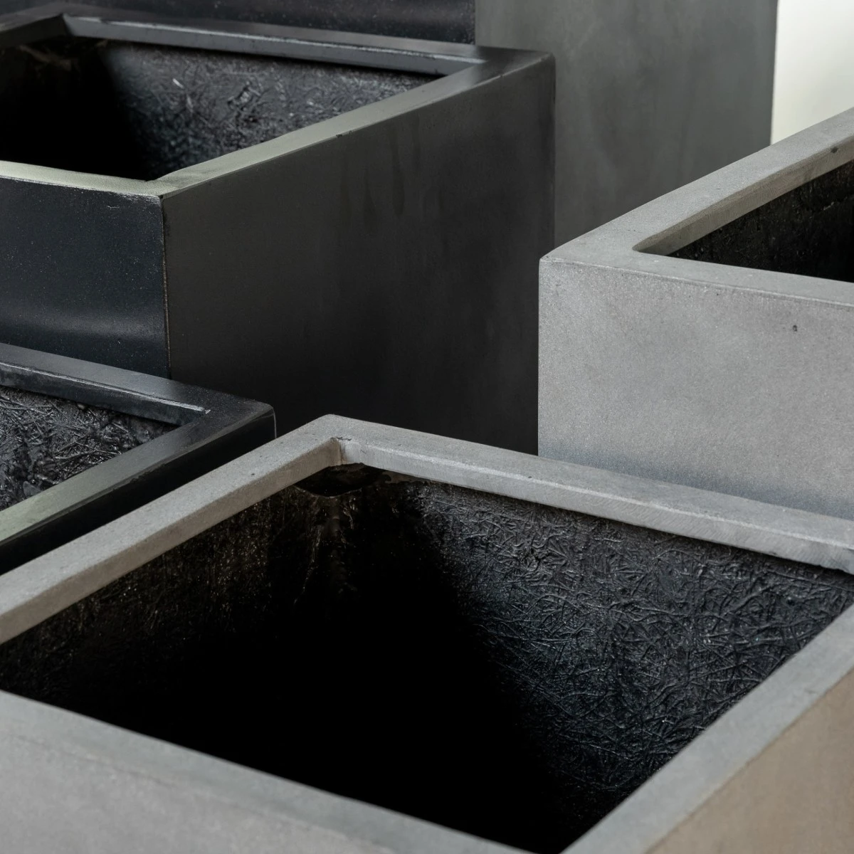 Outdoor Planter Polystone Cube 2 Outdoor Planter Polystone Cube - Image 2