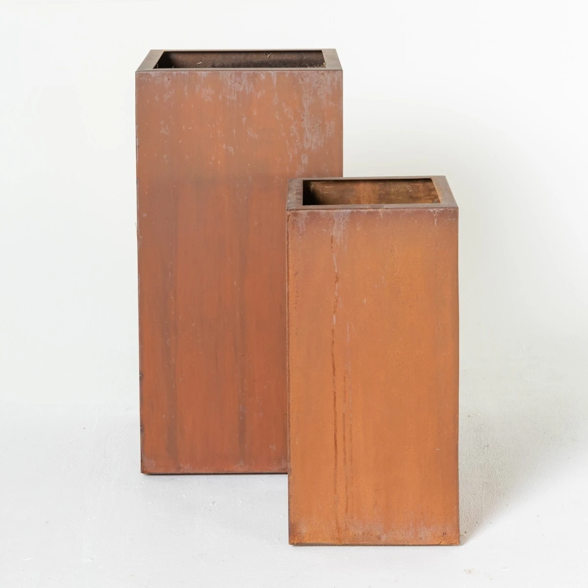 Outdoor Planter Corten Steel Cube 2 Outdoor Planter Corten Steel Cube - Image 2
