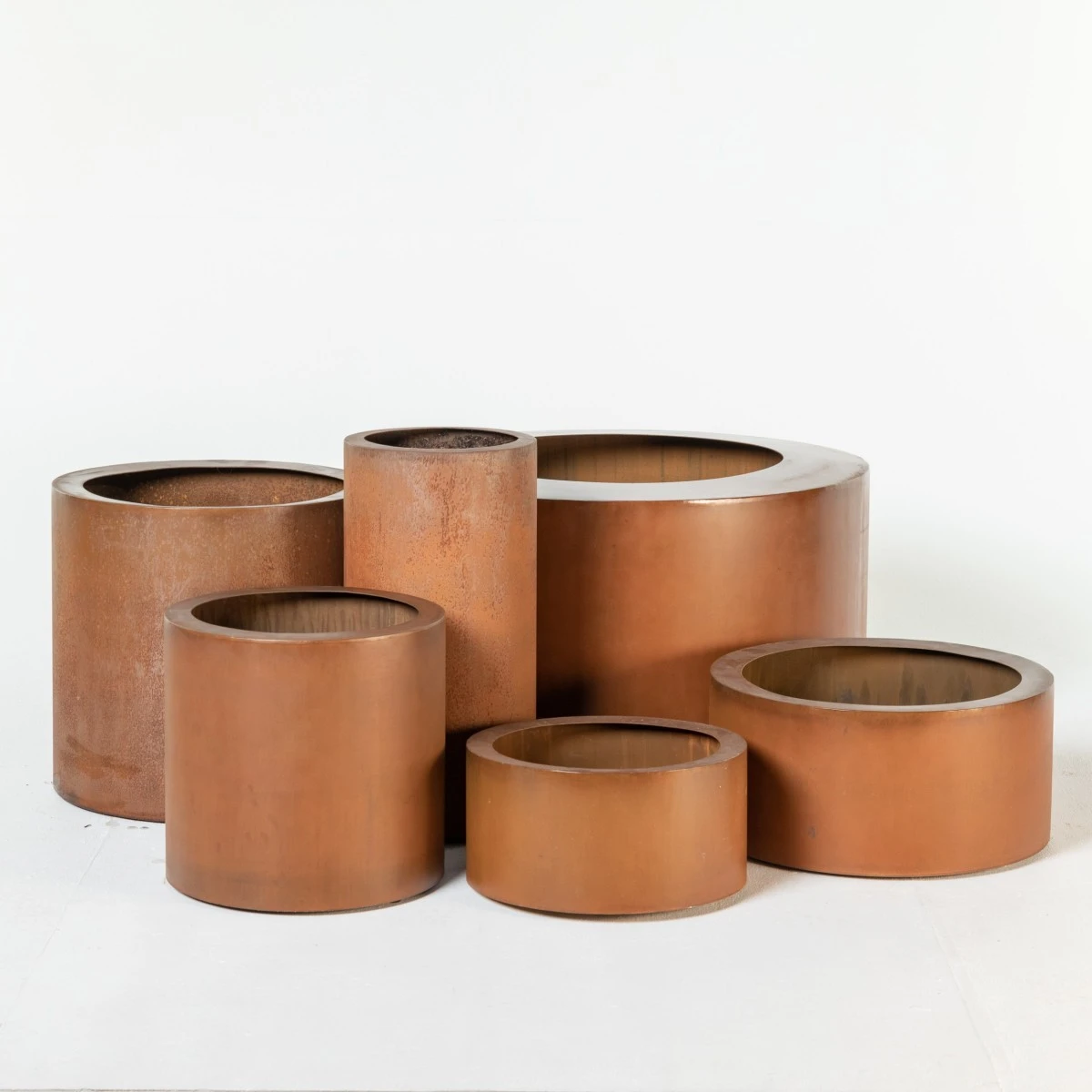 Outdoor Planter Corten Steel Cylinder 1 Outdoor Planter Corten Steel Cylinder