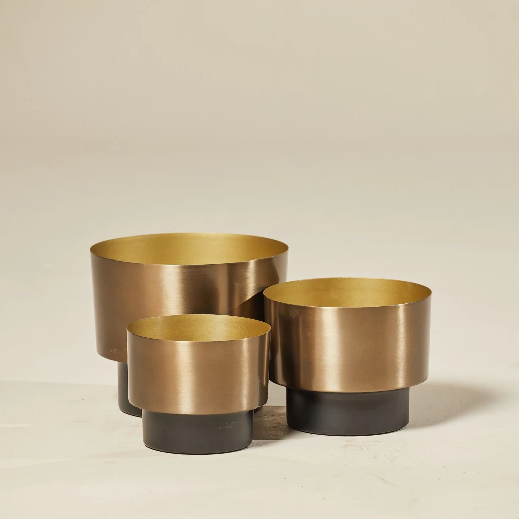 Indoor Pot Myra Brushed Gold 1 Indoor Pot Myra Brushed Gold