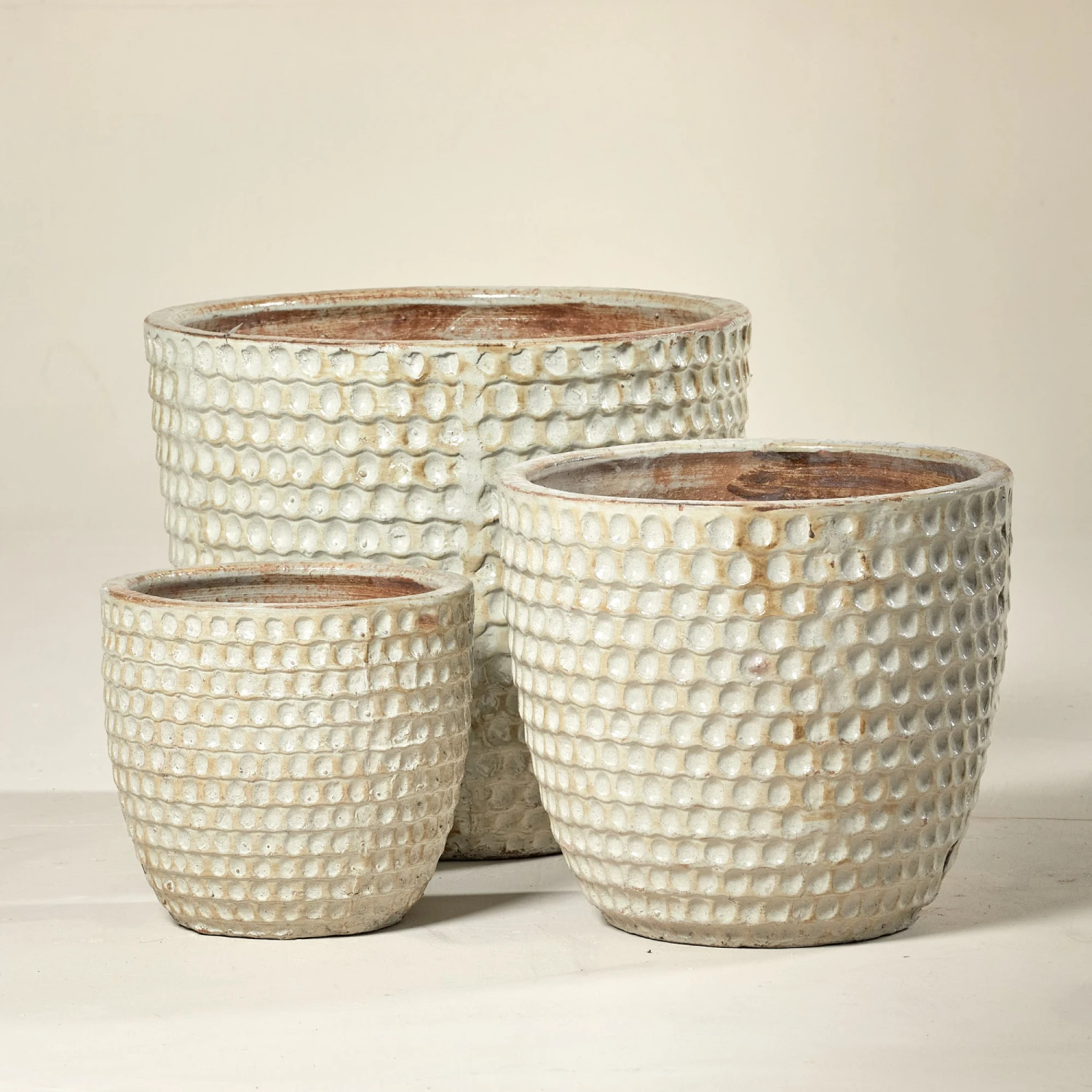 Outdoor Pot – Dimple Egg Antique White 3 Outdoor Pot – Dimple Egg Antique White - Image 3