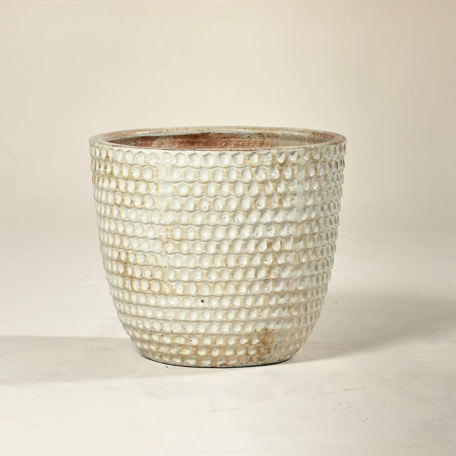 Outdoor Pot – Dimple Egg Antique White 2 Outdoor Pot – Dimple Egg Antique White - Image 2