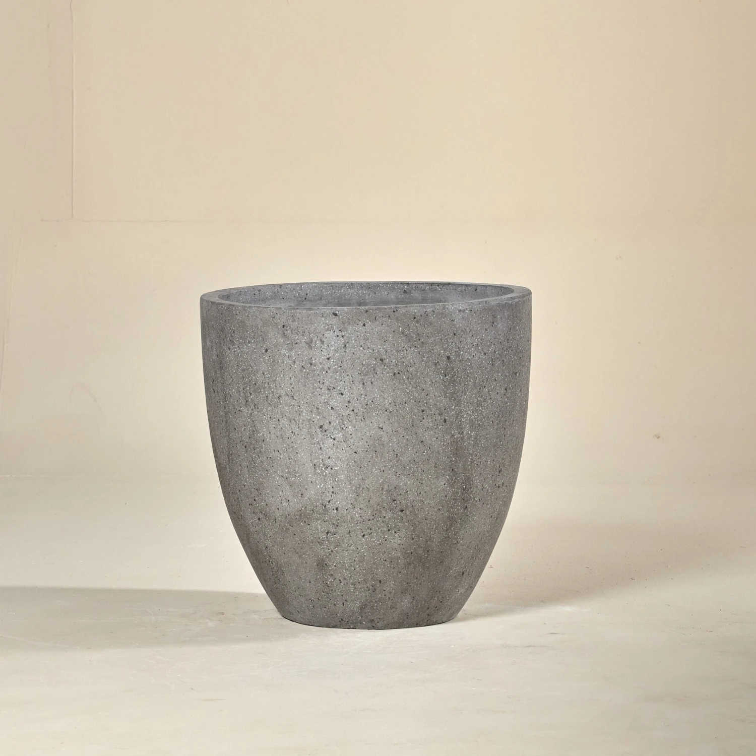 Terrazzo Outdoor Pot – Egg Charcoal 2 Terrazzo Outdoor Pot – Egg Charcoal - Image 2