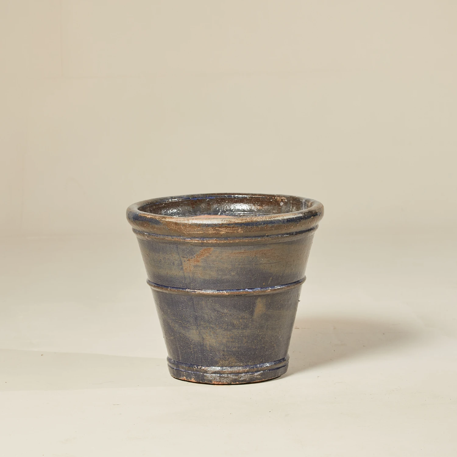 Ringed Camelia Pot – Antique Blue 2 Ringed Camelia Pot – Antique Blue - Image 2